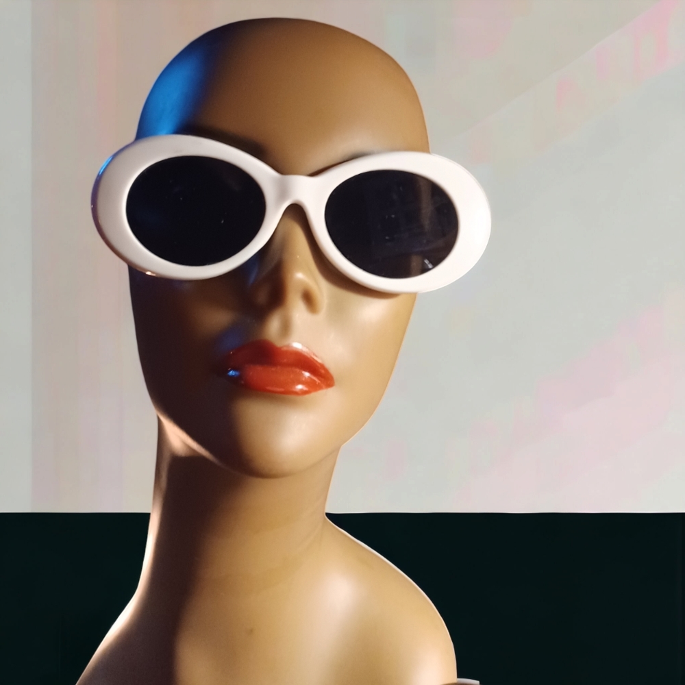 Vintage style white sunglasses
